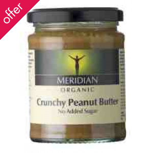 Meridian Crunchy Organic Peanut Butter - No Added Sugar 280g